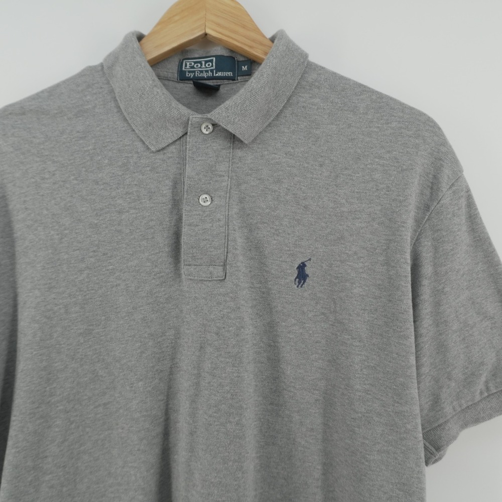 Polo Ralph Lauren Polo Shirt Mens M Gray Short Sleeve Classic Fit Pony Logo